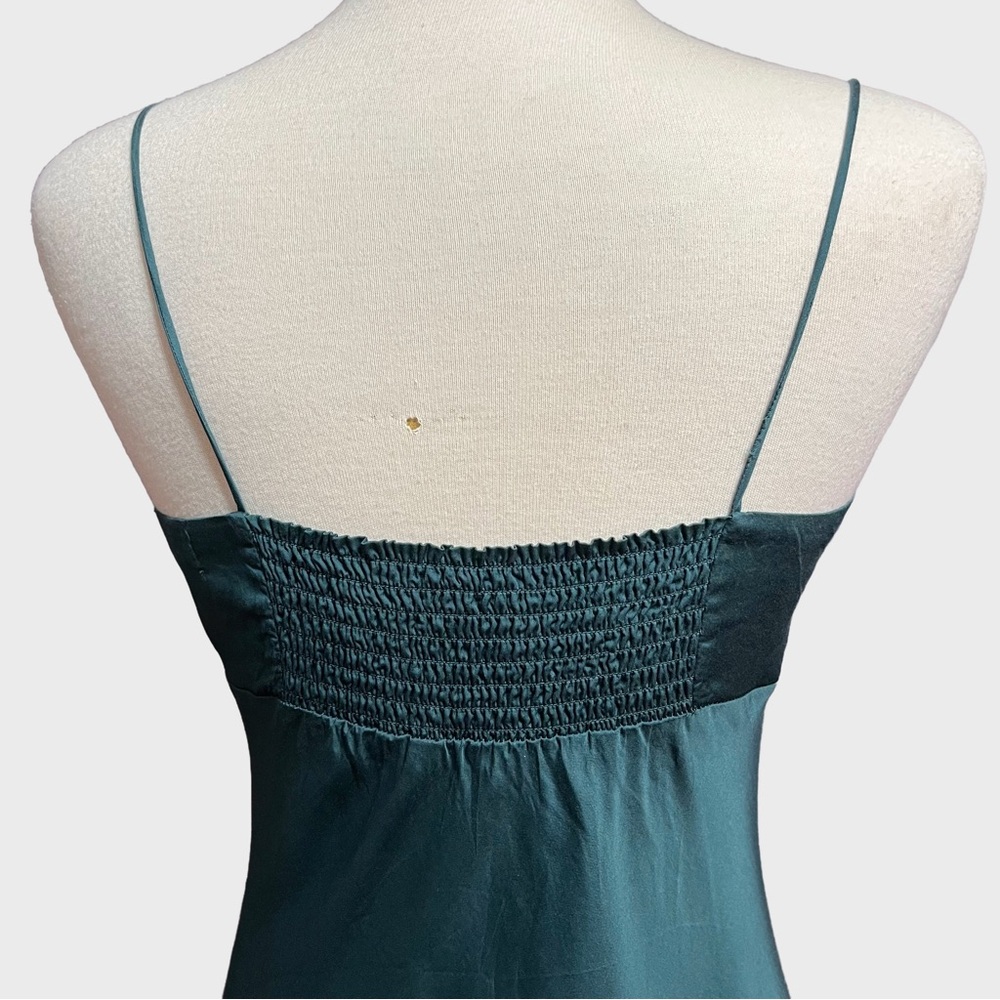 PINK Victoria’s Secret TENCEL™ Slip Mini Dress | Y2K Emerald Green S-M - Picture 6 of 10